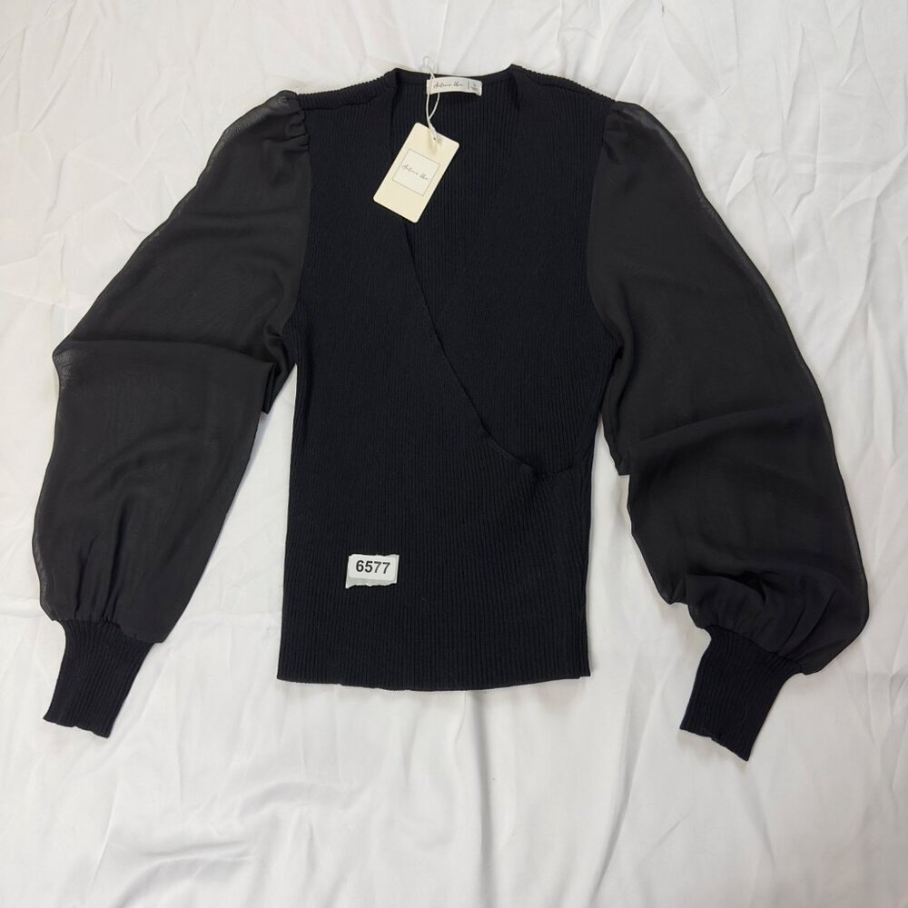 active usa small nwt black shear sleeves - Picture 6 of 6